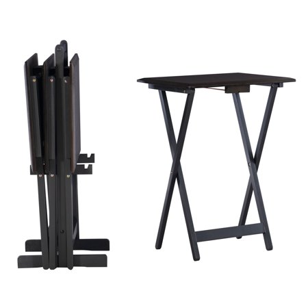 Linon Declan Tray Table Set Grey