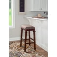 thumbnail image 1 of Linon Delimon 31" Backless Bar Stool, Walnut/Brown Tweed, 1 of 9
