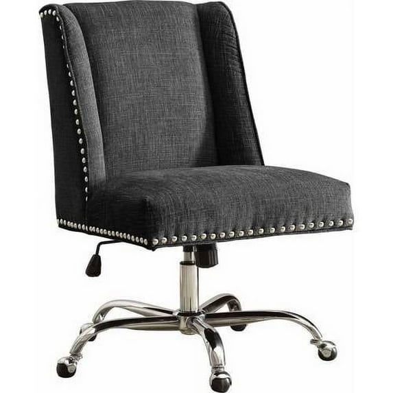 Linon Draper Office Chair, Multiple Colors and Base Options