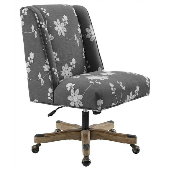 Linon Draper Office Chair, Multiple Colors and Base Options