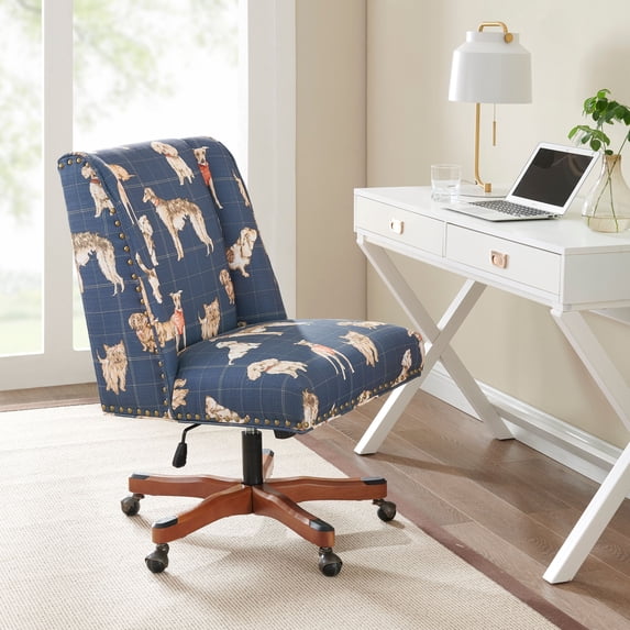Linon Draper Upholstered Swivel Office Chair, Multiple Colors