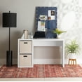 thumbnail image 1 of Linon Duhon Writing Desk with 2-Cube Storage, 48.7" Wide, White, 1 of 18