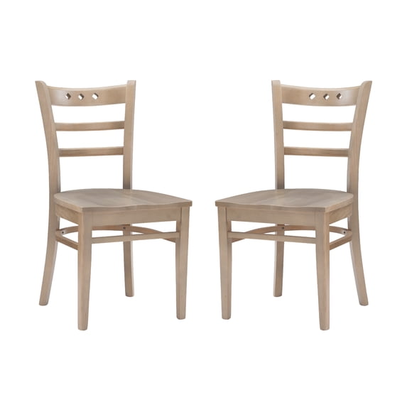 Linon Durand Natural Finish Dining Chairs Set of 2 Ideal for Dining Room