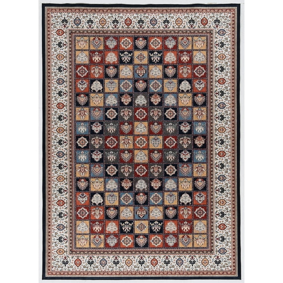 Linon Eclipse Aerin Black & Ivory 6.7x9.7 Area Rug