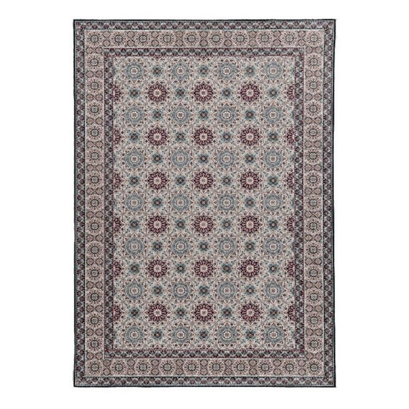 Linon Eclipse Candor Woven Polyester 5'x 7' Area Rug Ivory