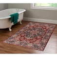 thumbnail image 1 of Contemporary Home Living 3.25' x 5' Floral Medallion Area Throw Rug - Red and Navy Blue, 1 of 8