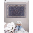 thumbnail image 1 of Contemporary Home Living 2.25' x 3.25' Botanical Floral Rectangular Area Throw Rug - Blue and Cream, 1 of 8