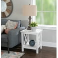 thumbnail image 1 of Linon Edmiston Indoor End Table with Shelf, 22" Tall, Antique White, 1 of 16