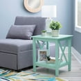 thumbnail image 1 of Linon Edmiston Indoor End Table with Shelf, 22" Tall, Mint Green, 1 of 10