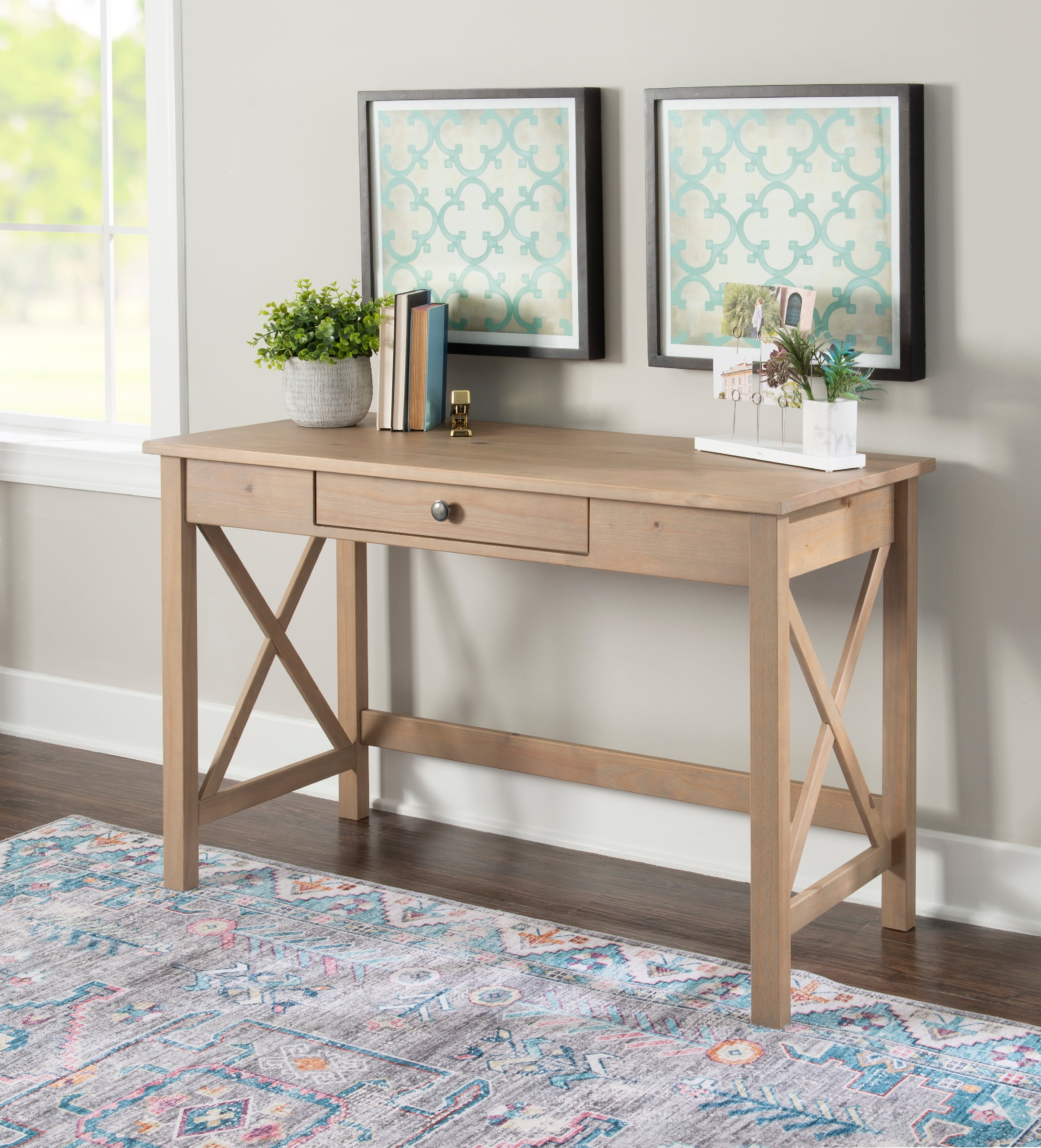 Linon Edmiston Single Drawer Writing Desk, 46 Linon Edmiston Single Drawer Writing Desk, 46