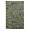 thumbnail image 1 of Linon Home Décor Elegance Area Rug Collection, Turquoise and Beige, 5' x 7'3", 1 of 4