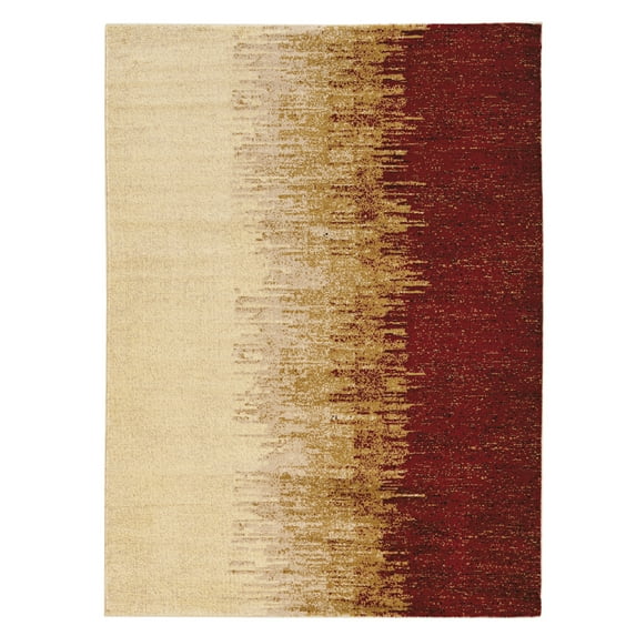Linon Elegance Lave Power Loomed Polypropylene 2'x3' Rug in Cream