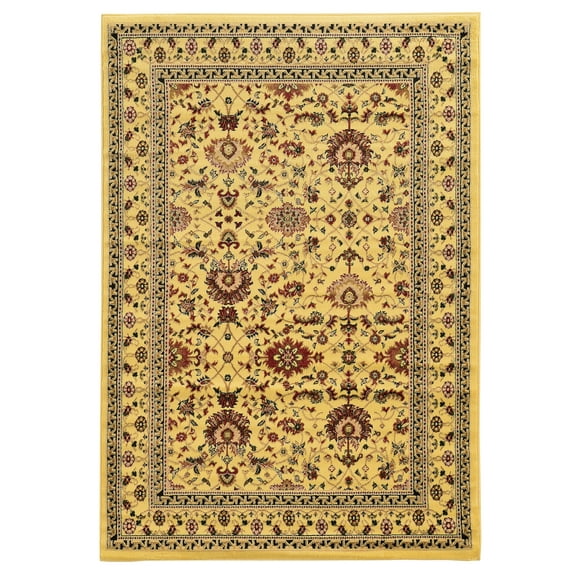 Linon Elegance Zeigler Power Loomed Polypropylene 5'x7'3" Rug in Ivory