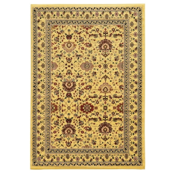 Linon Elegance Zeigler Power Loomed Polypropylene 5'x7'3" Rug in Ivory