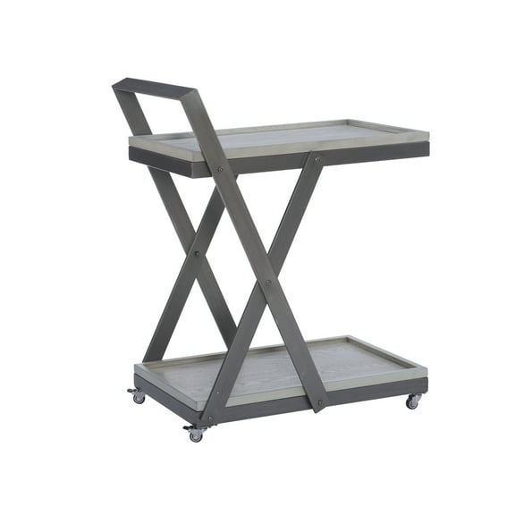 Linon Elinore Bar Cart Pebble Gray