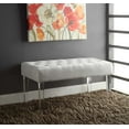 thumbnail image 1 of Linon Ella Acrylic Leg Bench, 18 inch Seat Height, Multiple Colors, 1 of 4