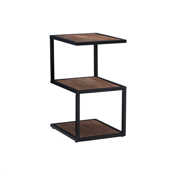 Linon Ellery Metal and Wood Accent Table in Black