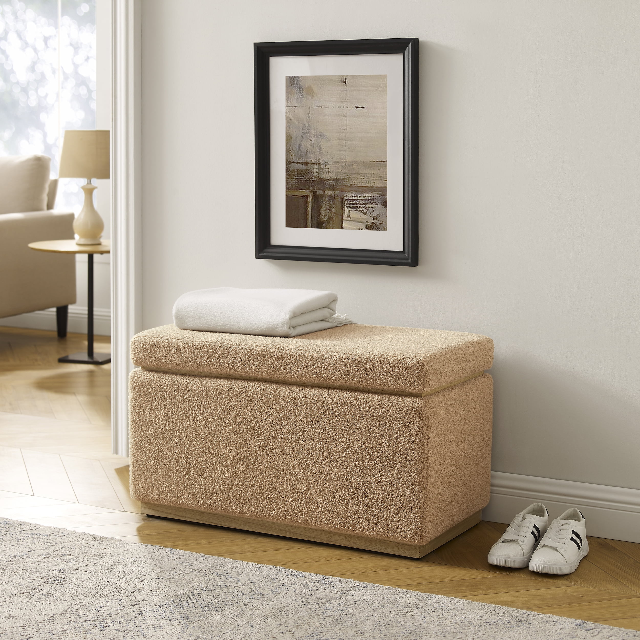 Tan ottoman with storage discount
