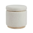 thumbnail image 1 of Linon Elta Storage Ottoman, Natural with Sherpa, 1 of 7