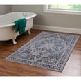 thumbnail image 1 of Contemporary Home Living 3.25' x 5' Ornate Floral Medallion Area Throw Rug - Gray and Teal, 1 of 8