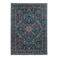 thumbnail image 1 of Linon Emerald Grenier Woven Microfiber Polyester 6'7"x9'7" Rug in Navy, 1 of 8