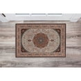 thumbnail image 1 of Contemporary Home Living 2.25' x 3.25' Persian Medallion Floral Area Throw Rug - Cream and Brown, 1 of 8