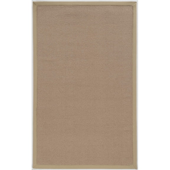 Linon Empire Machine Tufted Wool 1'10"x2'10" Rug in Cork Brown and Beige