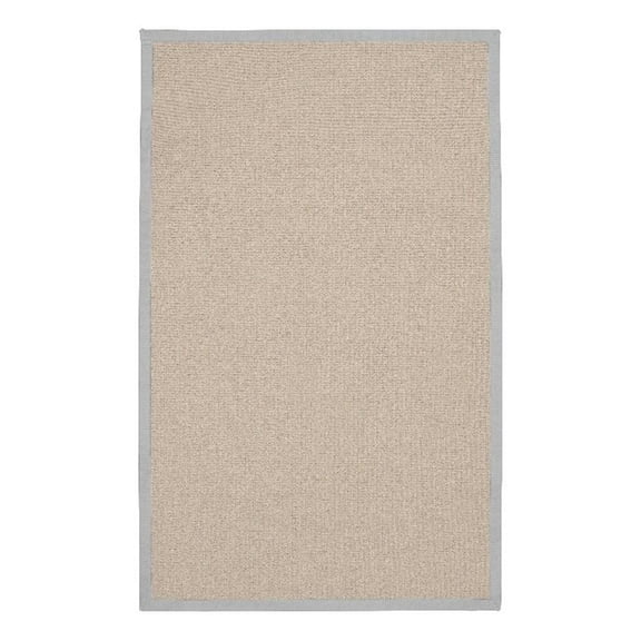 Linon Empire Machine Tufted Wool 1'10"x2'10" Rug in Natural and Ice Blue