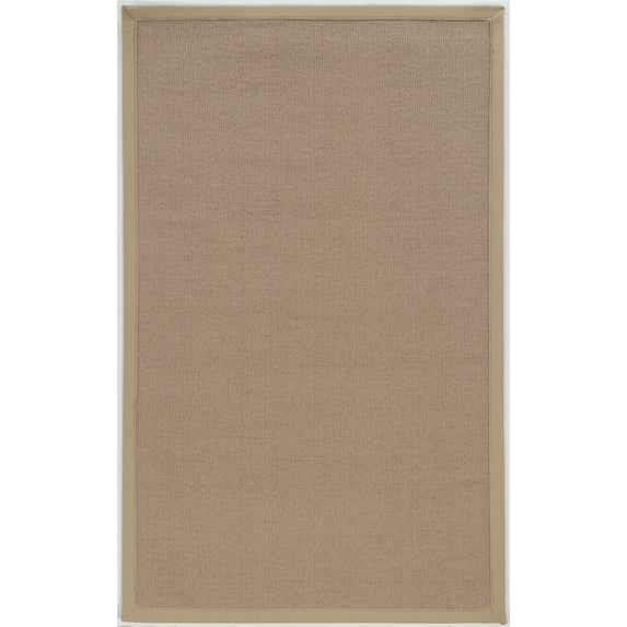 Linon Empire Machine Tufted Wool 4'x6' Rug in Cork Brown and Beige