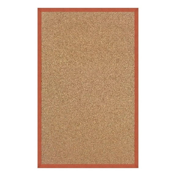 Linon Empire Machine Tufted Wool 4'x6' Rug in Cork Brown and Burnt Orange