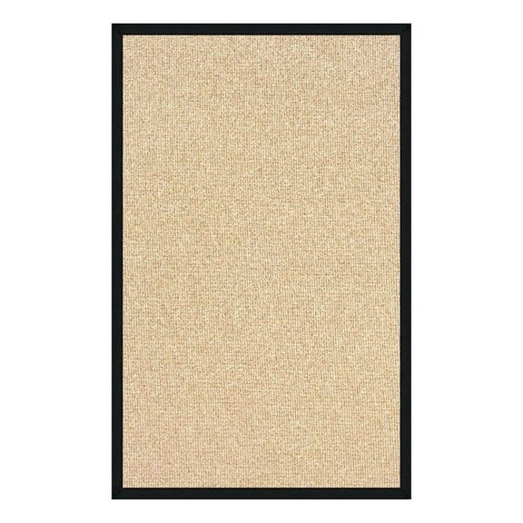 Linon Empire Machine Tufted Wool 4'x6' Rug in Natural and Black