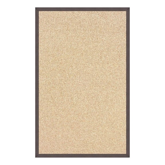 Linon Empire Machine Tufted Wool 4'x6' Rug in Natural and Slate