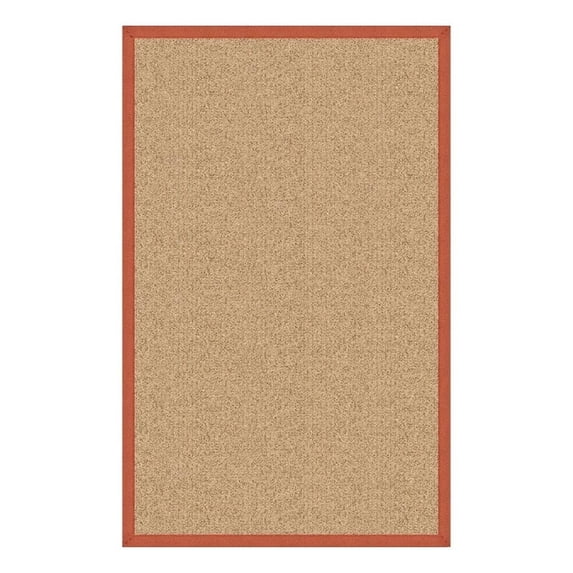Linon Empire Machine Tufted Wool 4'x6' Rug in Sisal and Burnt Orange