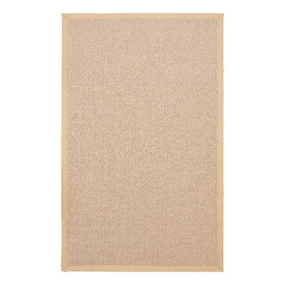 Linon Empire Machine Tufted Wool 5'x8' Rug in Natural and Beige