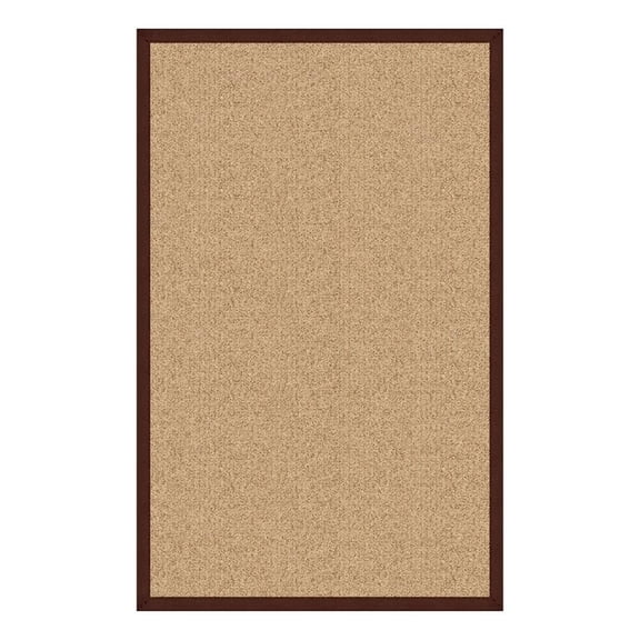 Linon Empire Machine Tufted Wool 5'x8' Rug in Sisal and Brown