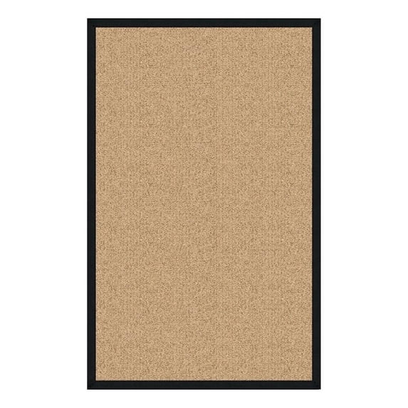 Linon Empire Machine Tufted Wool 8'9"x12' Rug in Sisal and Black