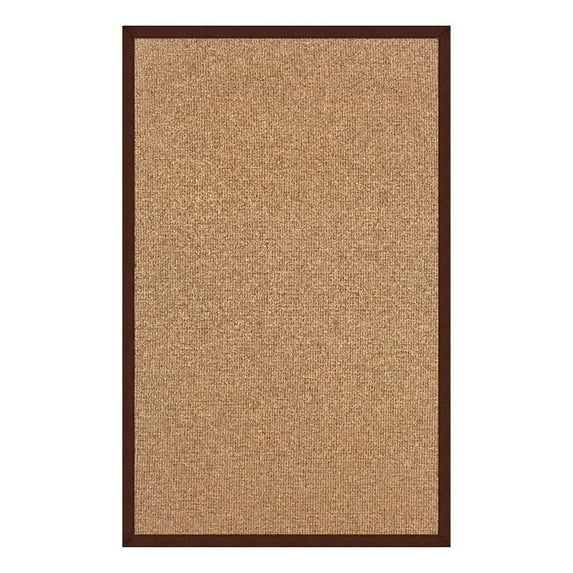 Linon Empire Machine Tufted Wool 8'x11' Rug in Cork Brown and Brown