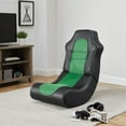 thumbnail image 1 of Linon Ergonomic Gaming Chair Rocker, Green, 1 of 9