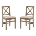 thumbnail image 1 of Linon Ervin Wood X-Back Set of Two Dining Chairs in Washed Gray, 1 of 17