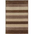 thumbnail image 1 of Linon Evolution Trellis Stripes Power Loomed Polyester 5'x7'6" Rug in Beige, 1 of 4