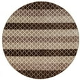 thumbnail image 1 of Linon Evolution Trellis Stripes Power Loomed Polyester 8'R Rug in Beige, 1 of 5