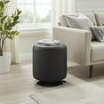 thumbnail image 1 of Linon Fairley Round Swivel Ottoman Stool, Black, 1 of 8