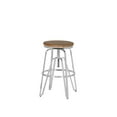 thumbnail image 1 of Linon Farhart Backless Bar Stool with Adjustable Height & Swivel, Silver, 1 of 11