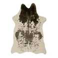 thumbnail image 1 of Linon Faux Cow Hide Area Rug Collection, Brown and White, 5' x 6'6", 1 of 5