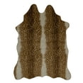 thumbnail image 1 of Linon Faux Hide Area Rug Collection, Beige and White Antelope, 5' x 6'6" Cowhide Shape, 1 of 6