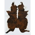 thumbnail image 1 of Linon Faux Hide Area Rug Collection, Brown and Ivory Brindle, 3.85' x 5' Cowhide Shape, 1 of 6