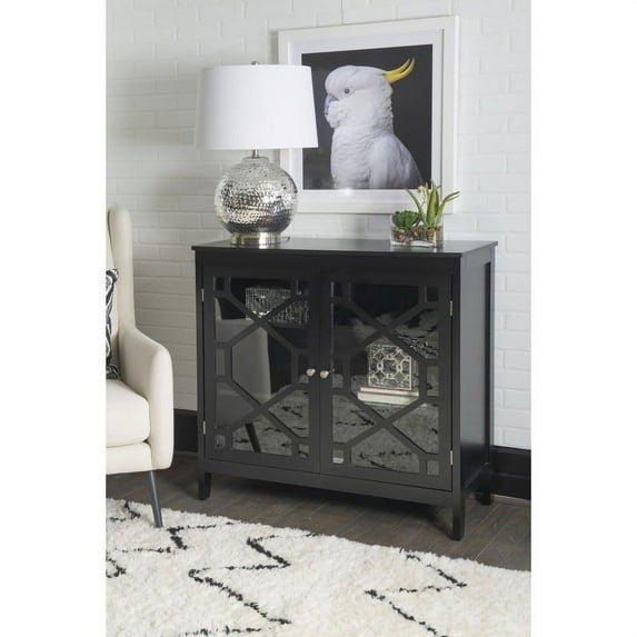 Linon Fetti Black Large Cabinet