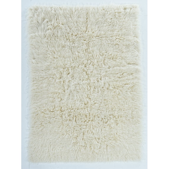 Linon Flokati Area Rug Collection, Natural, 3' x 5'