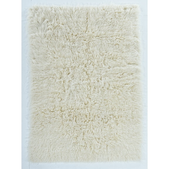 Linon Flokati Area Rug Collection, Natural, 6' x 9'