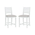 thumbnail image 1 of Linon Flynn Counter Stool White Upholstered Set Of 2, 1 of 13